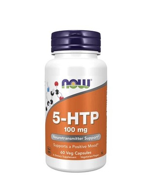 NOW FOODS 5-HTP 100 mg 60 Veg Capsules Exp: 1/27