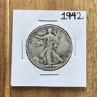 1942 Walking Liberty Half Dollar 50C Philadelphia 90% Silver, lot#25