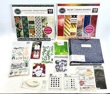 Scrapbooking Lot - Crafting Stickers Kits Albums Papers Fabric Glue Brand New