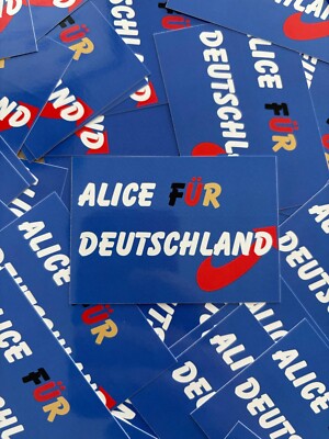 Alice für Deutschland AFD Aufkleber Blau -Wetterfest #3 5,2cm x 7,4cm