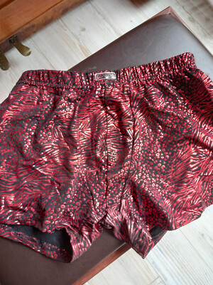 sexy schwarz-rot glänzende Boxershort/Pants,  Gr. L von identic