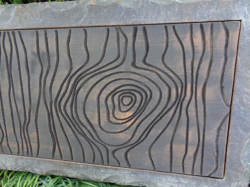 Concrete log bench mold .150 abs plastic mould 31" x 14" x 2.5" thick - Picture 3 of 6