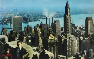 Postcard New York Looking NE From RCA Building 582 Circa 1950