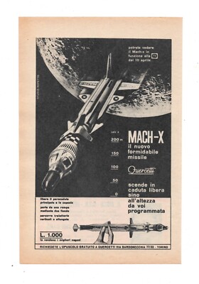 ADVERTISING ADVERTISING WERBUNG ITALIAN CLIPPING 1964 QUERCETTI MACH X