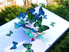 3D Pop Up Greeting Card Butterflies Handmade Birthday Thank You Mother Holidays
