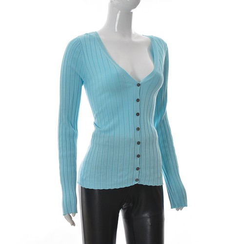 GANT Womens Plunge V-Neck Ribbed Knit 