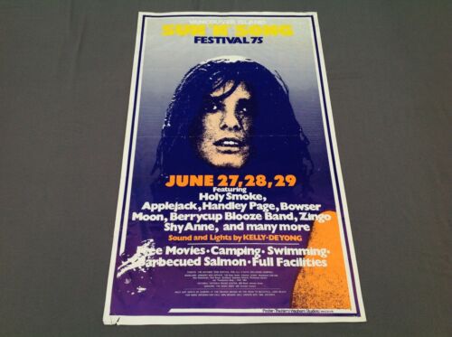 1975 Sun "N" Song 3 Day Music Festival Vancouver Island Concert Poster - Picture 7 of 9