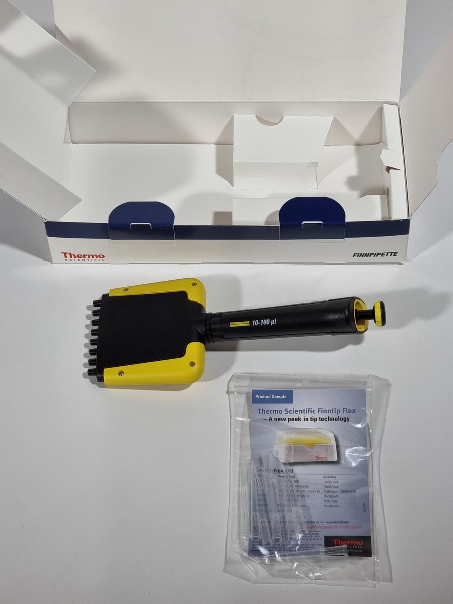 Pipetta Thermo Scientific Finnpipette F2 , Volume Variabile 100-1000 µL - Nuova, Con Lievi Segni Sulla Scatola Pipetta Volumetrica