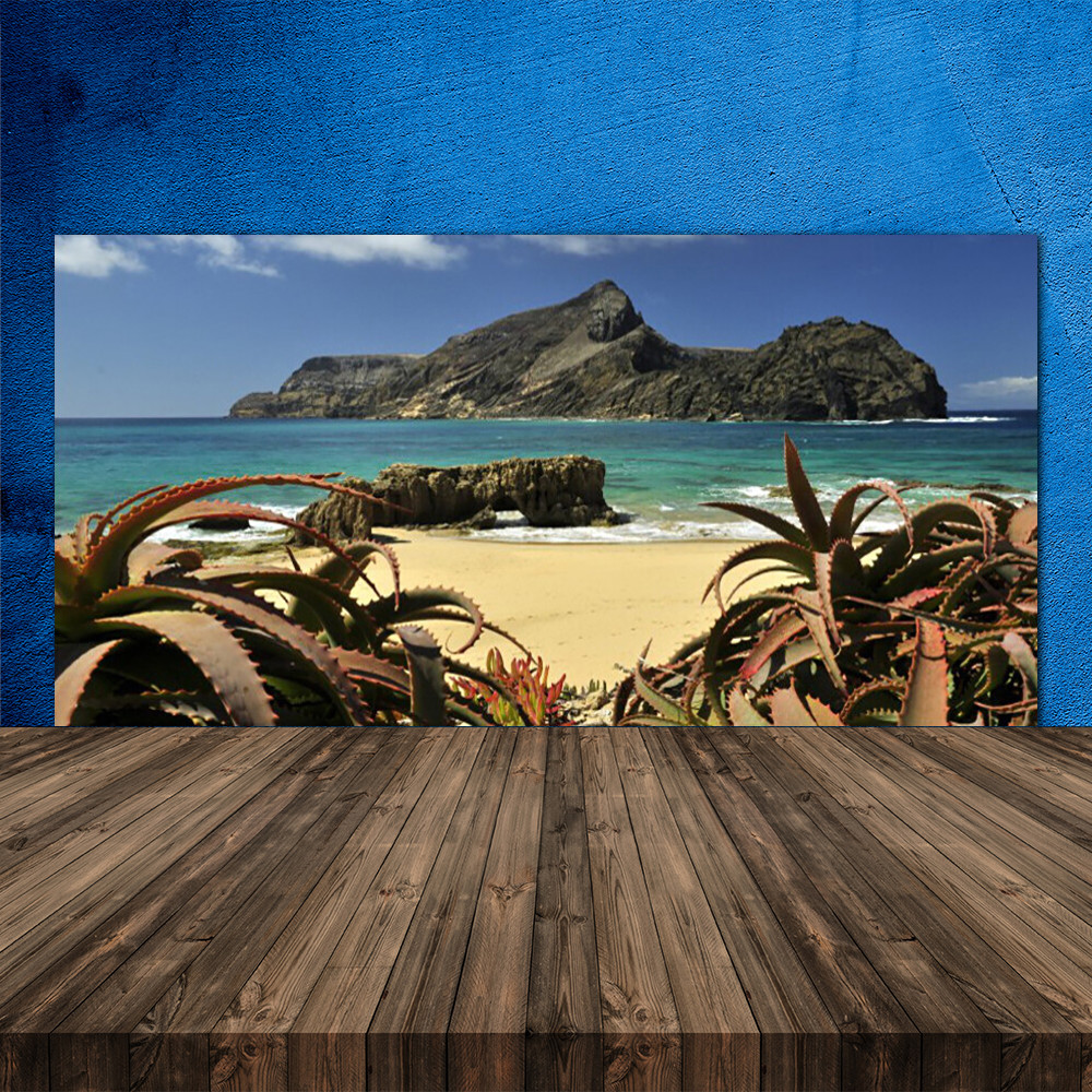Crédence de cuisine en verre panneau mural 120x60 cm paysage plage