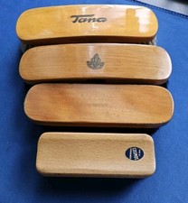 Vintage Wood Tana Pure Bristle Shoe Brushes Holland Made Czechoslovakia Lot