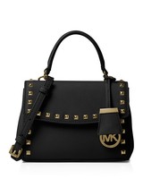 $198 Michael Kors Ava Stud Xs Extra Small Mini Satchel Crossbody Black Gold $198 Michael Kors Ava Stud Xs Extra Small Mini Satchel Crossbody Black Gold