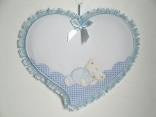 FIOCCHI FIOCCO NASCITA DA RICAMO RICAMARE A PUNTO CROCE CUORE PLISSE'/COCCARDA 