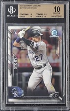2016 BOWMAN CHROME #57 TREVOR STORY ROOKIE RC BGS 10 PRISTINE