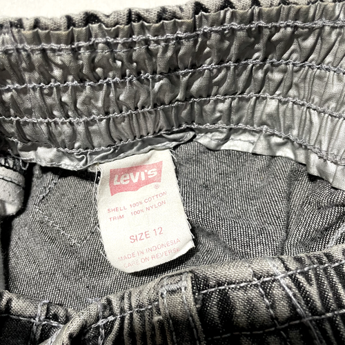 Vintage Levis Jeans Kids 12 Black Acid Wash Denim Joggers Sport Cargo 80s - Picture 8 of 14