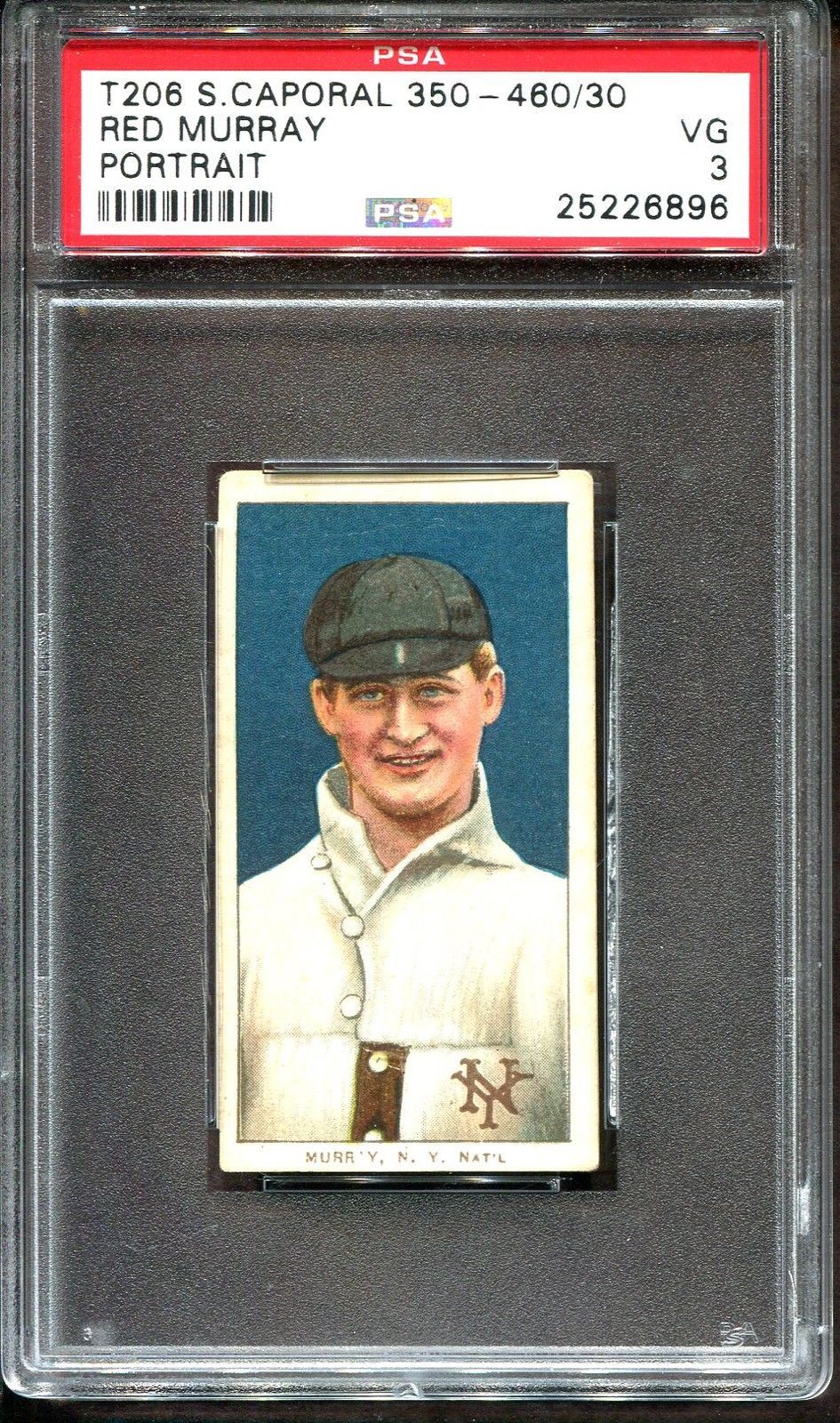 1909 T206 Tobacco  Murr'y ERROR Murray PSA 3 TOUGH Variation 