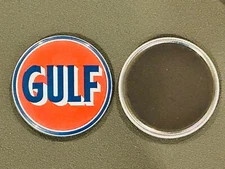 Gulf Oil Gasoline Fridge Magnet 2 1/4” ToolBox Magnet