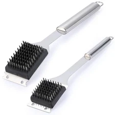 2 Pack Grill Brush Scraper 16.5” 14” Wire BBQ Grill 304 Stainless Steel Cleaning