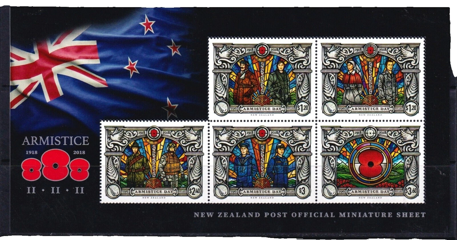 En excelente estado nunca abisagrado/estampillada sin montar o nunca montada Primera Guerra Mundial Sellos de Nueva Zelanda