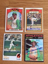 Oakland A's John Blue Moon Odom signed 1972 Topps In Action Card
