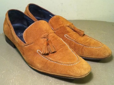 Mezlan Brown Suede Slip-On Dress Shoes Suede Solid Mezlan Dress Shoes for Men for sale | eBay main image 3