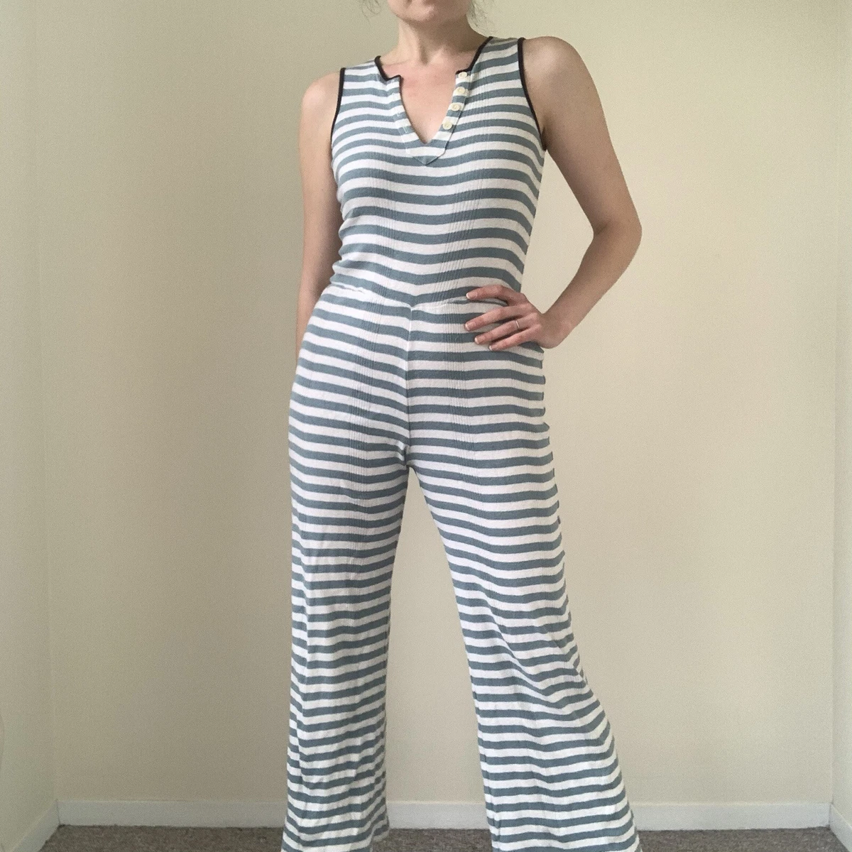 Striped hotsell romper pants