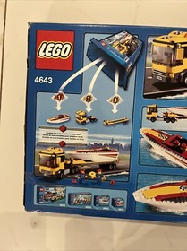 LEGO CITY: Power Boat Transporter (4643) Unopened Retired Set Damaged Box