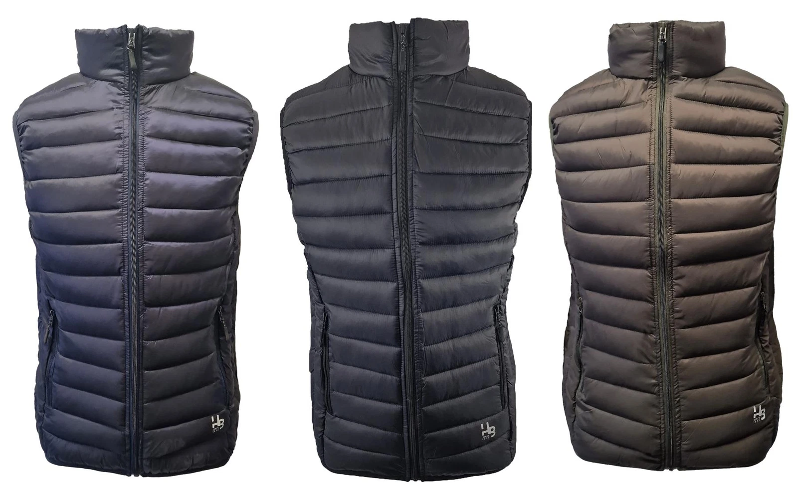 Hazy Blue Polar Men's Gilet Quilted Puffer Body Warmer Padded Winter Warm