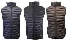 Hazy Blue Polar Men's Gilet Quilted Puffer Body Warmer Padded Winter Warm