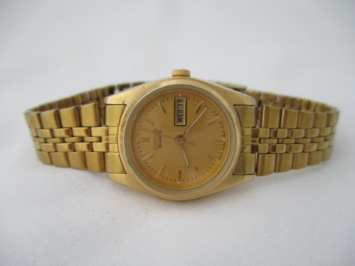 アナログ腕時計 SEIKO | Classic Quartz Gold Dial Ladies Watch Seiko Women's Gold Toned Bracelet Band Analog Watch | eBay