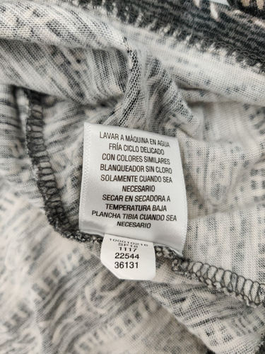 Top blusa donna Style & Co taglia L grigio stampa paisley manica arrotolata - Foto 6 di 10