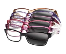 Multifocal Progressive Photochromic Women Colorful Patterns Reading Glasses