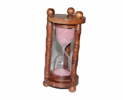 Neu 5 Minute Sand Timer Sanduhr Holz Nautisch Dekor ECS