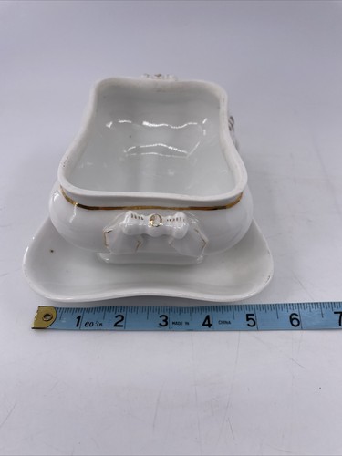 1446 Marx & Gutherz Carlsbad, Austria Tureen w/ Underplate Pink Blue Floral VTG - Picture 9 of 10