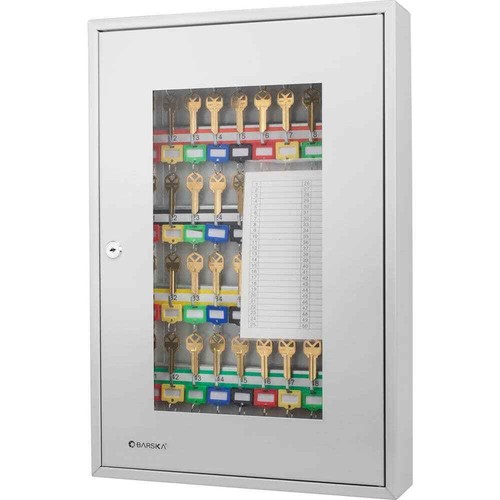 BARSKA Freestanding Steel Key Cabinet 50 with Glass Door Keyed Hook-Style Gray - 第 1/5 張圖片