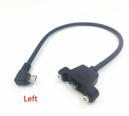 90° Angled Micro 5 Pin USB 2.0 Male to Female Panel Mount Extension Cable - 第 8/16 張圖片