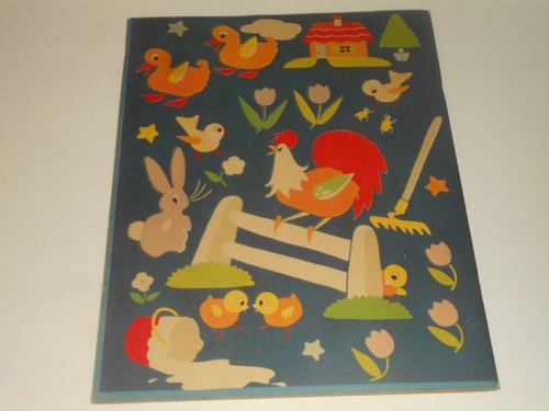 PAINT BOOK TO COLOR TO STENCIL Coloring Book with Die Cuts 1943 WHITMAN UNUSED - Picture 4 of 24
