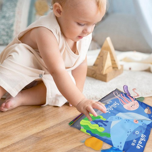 Crinkle Books for Babies Crinkle Toddler Books with Farm Toy Teether and impart - Picture 3 of 12