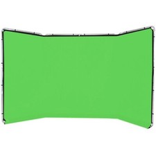 Manfrotto Panoramic Background Kit w/Aluminum Stand Chromakey Green, 13 x 7.5' 