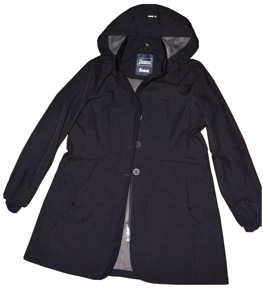 HERNO Laminar GORE-TEX PACLITE Sartorial Engineering Raincoat Navy sz 50