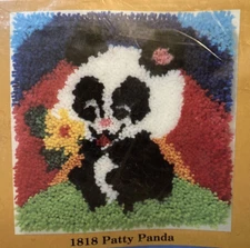 Vtg Patty Panda Bear Latch Hook Kit/The Creative Circle Vintage 1981