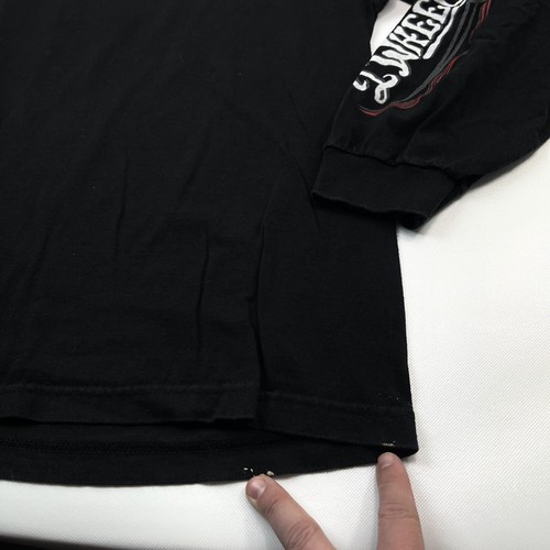 Hot Leathers 2 Wheels For Life Bikers Black Long Sleeve T-Shirt Men's Size 3XL - Picture 7 of 11