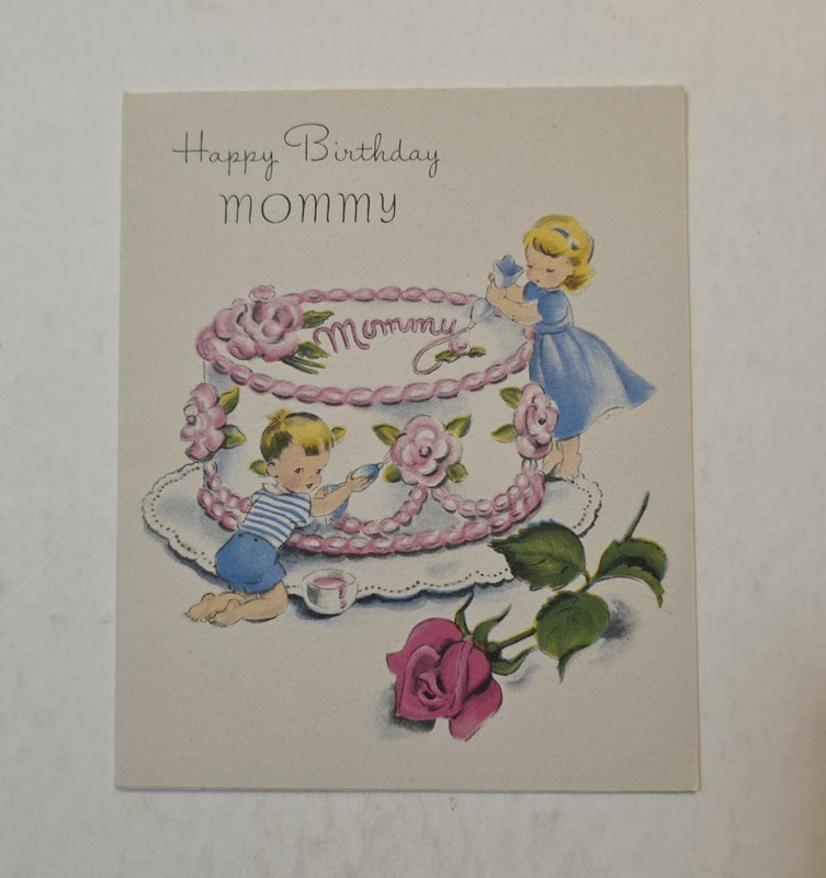 Vintage Norcross Happy Birthday Mommy Birthday Greeting Card