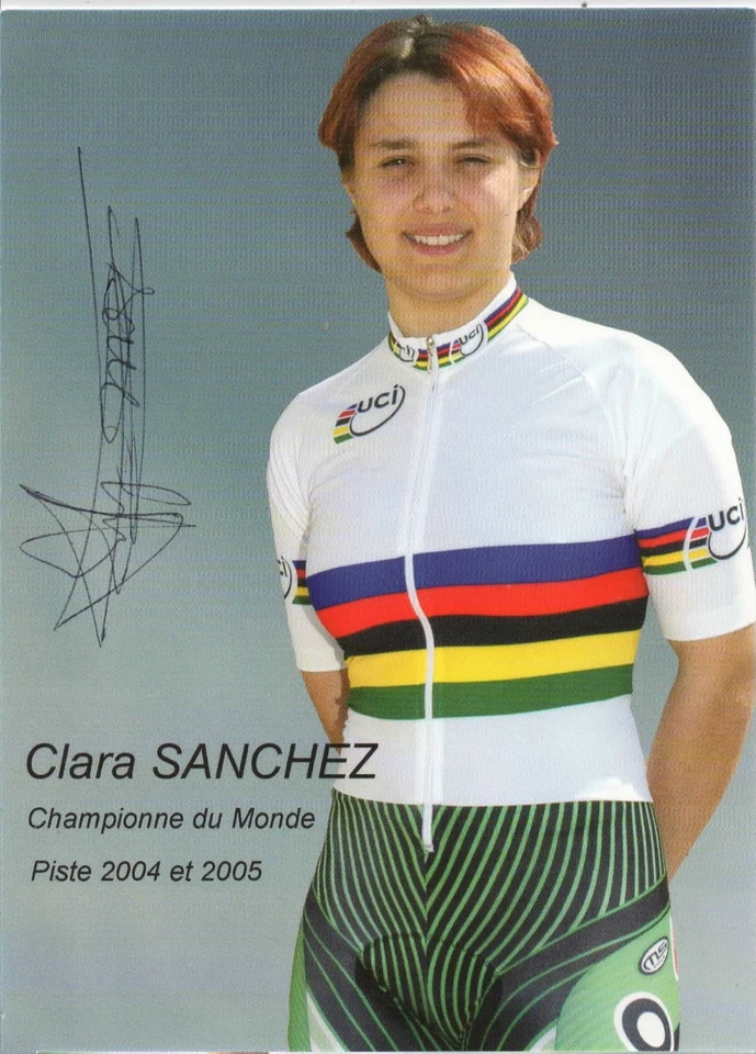 TOUR DE FRANCE CYCLISME autographe  de CLARA SANCHEZ EN CHAMPIONNE DU MONDE - Photo 1/1