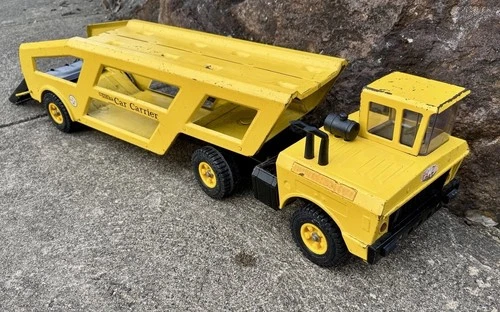 Vintage Mighty Tonka Car Carrier Yellow