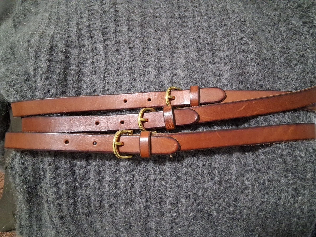 Vintage J.Crew Black Woven Leather Belt Gold Round Buckle Wide Adjustable Resort Leather Round-buckle Dress Belt For Men | J.Crew main image 3
