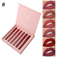Matte Lip Gloss Set 6 Color Lipstick Smooth And Lasting Display Lip Gloss Waterp