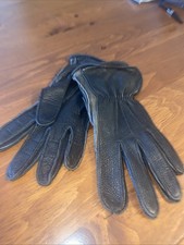Leather Black Gloves For Uni Sex Size L Unlined- Riding - Casual