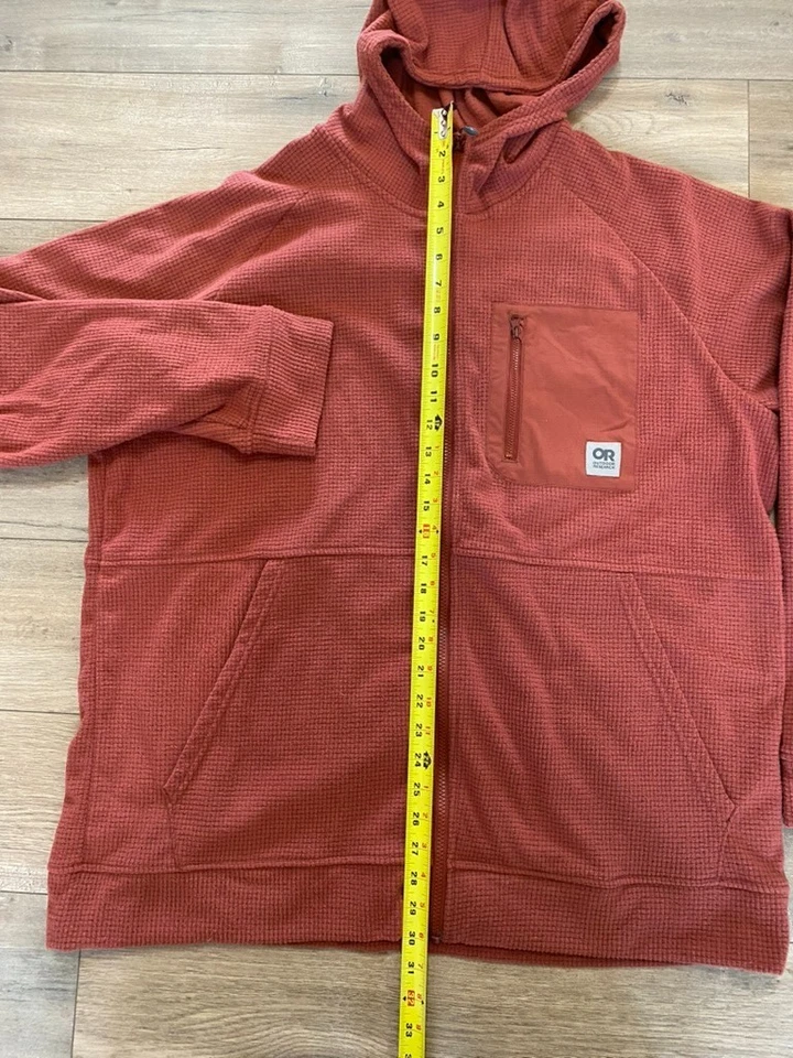 Outdoor Research Trail 混合连帽衫男式 XXL 全拉链网格羊毛夹克 Sienna — 第 4/4 张图片