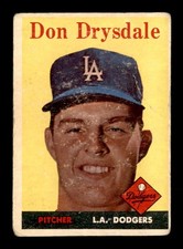 1958 Topps #25 Don Drysdale   GOOD X3051196