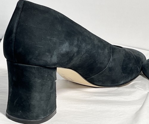 Nine West Navy Suede Leather Heels All Leather Upper 3” Heel Size 9 M. - Picture 6 of 8